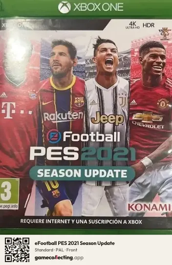 eFootball PES 2021 Season Update Xbox One, PAL box front