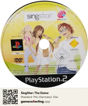 SingStar: The Dome PlayStation 2, PAL disc