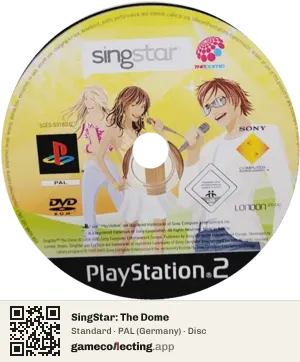 SingStar: The Dome PlayStation 2, PAL disc