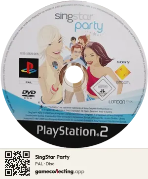 SingStar Party PlayStation 2, PAL disc