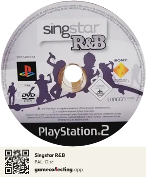 Singstar R&B PlayStation 2, PAL disc