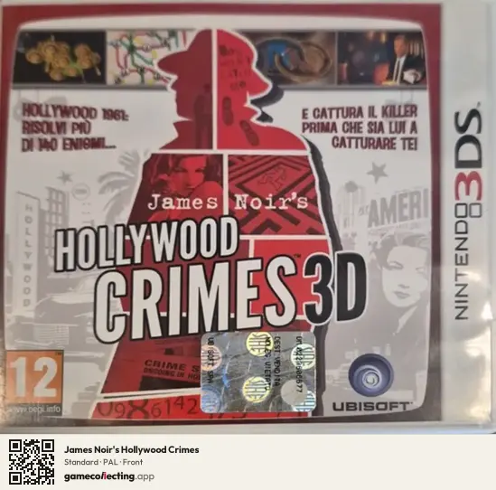 James Noir's Hollywood Crimes Nintendo 3DS, PAL box front