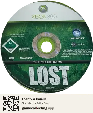 Lost: Via Domus Xbox 360, PAL disc