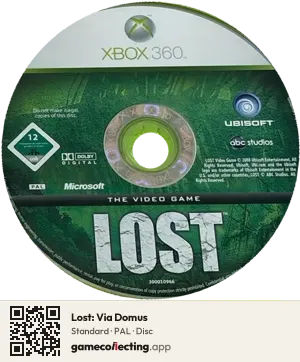 Lost: Via Domus Xbox 360, PAL disc