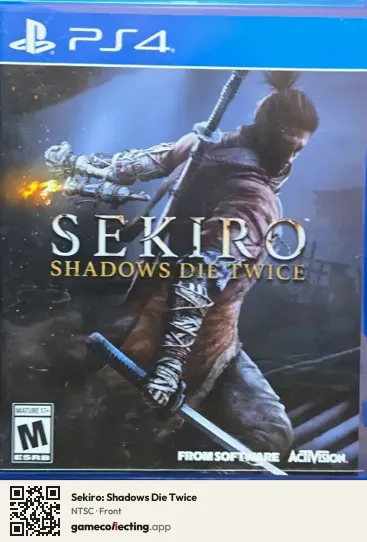 Sekiro: Shadows Die Twice PlayStation 4, NTSC box front