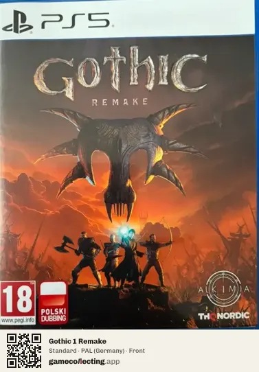 Gothic 1 Remake PlayStation 5, Germany box front