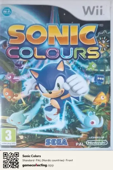 Sonic Colors Nintendo Wii, Nordic countries box front