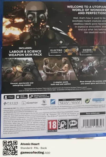 Atomic Heart PlayStation 5, PAL box back