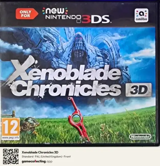Xenoblade Chronicles 3D Nintendo 3DS, United Kingdom box front