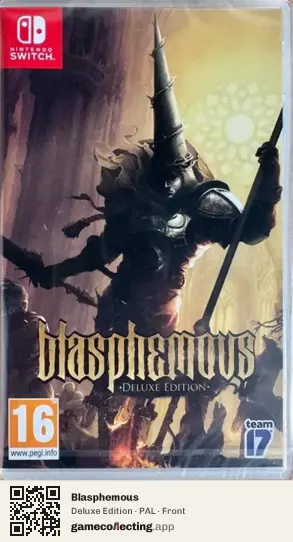 Blasphemous Nintendo Switch, PAL box front
