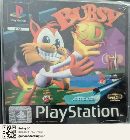 Bubsy 3D PlayStation, PAL box front