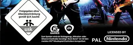 Rock Band 2, the USK square on its front