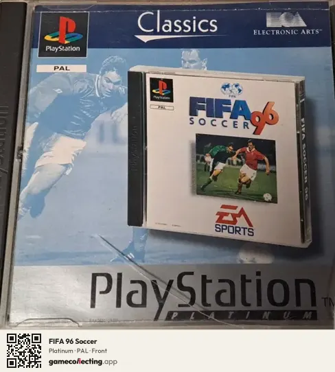 FIFA 96 Soccer PlayStation, PAL box front