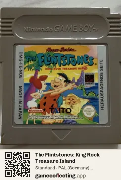 The Flintstones: King Rock Treasure Island Game Boy, PAL cartridge label