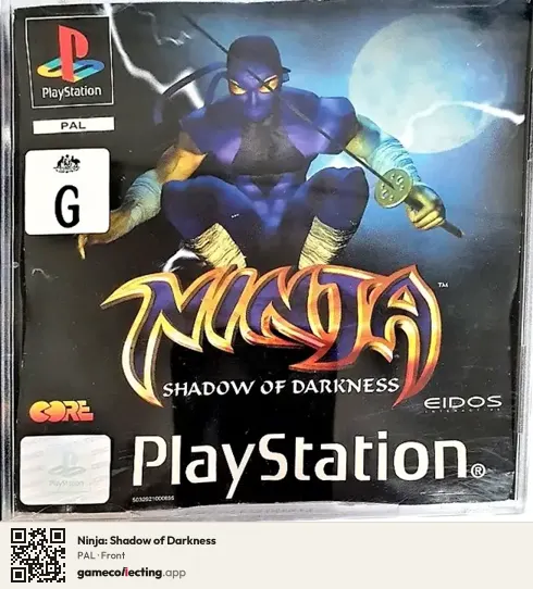 Ninja: Shadow of Darkness PlayStation, PAL box front