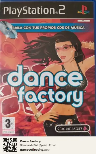 Dance Factory PlayStation 2, Spain box front