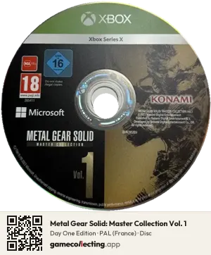 Metal Gear Solid: Master Collection Vol. 1 Xbox Series X, PAL disc