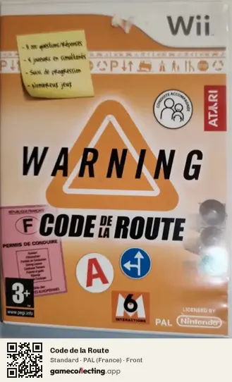 Code de la Route Nintendo Wii, France box front