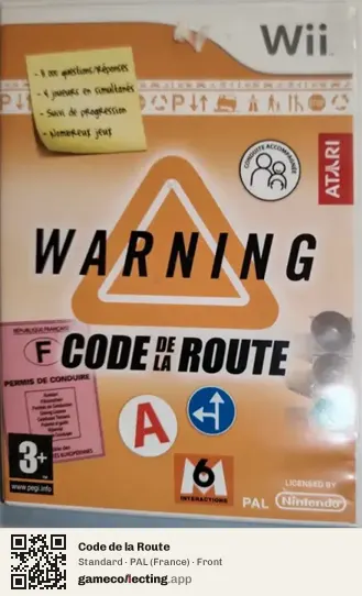 Code de la Route Nintendo Wii, France box front