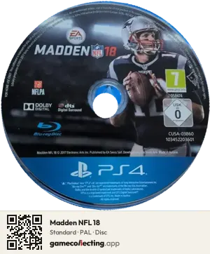 Madden NFL 18 PlayStation 4, PAL disc
