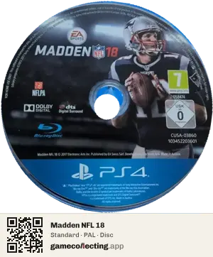 Madden NFL 18 PlayStation 4, PAL disc