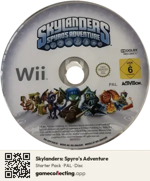 Skylanders: Spyro's Adventure Nintendo Wii, PAL disc