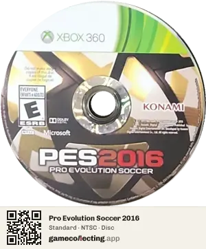 Pro Evolution Soccer 2016 Xbox 360, NTSC disc