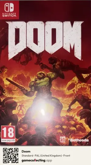 Doom Nintendo Switch, United Kingdom box front