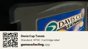 Davis Cup Tennis Game Boy Advance, NTSC cartridge label