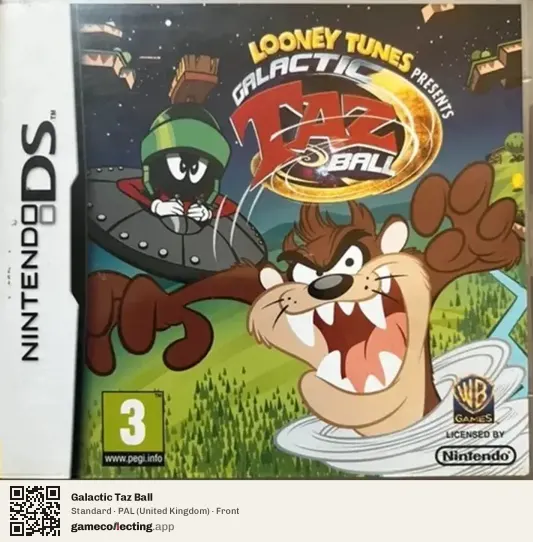 Galactic Taz Ball Nintendo DS, United Kingdom box front