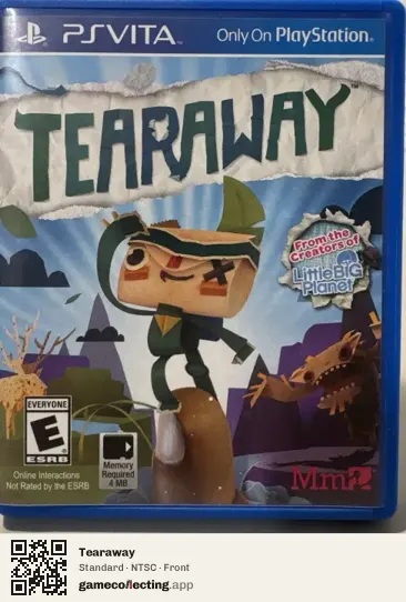 Tearaway PlayStation Vita, NTSC box front