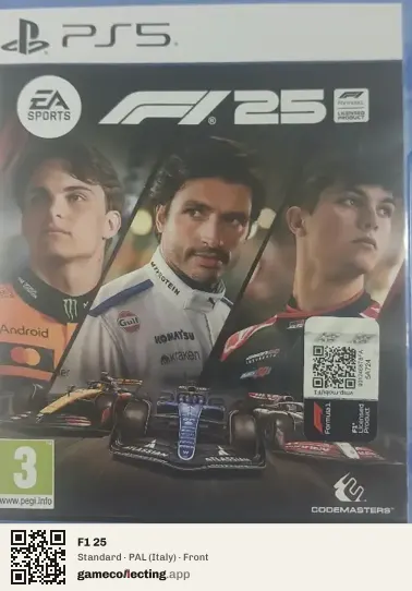 F1 25 PlayStation 5, Italy box front