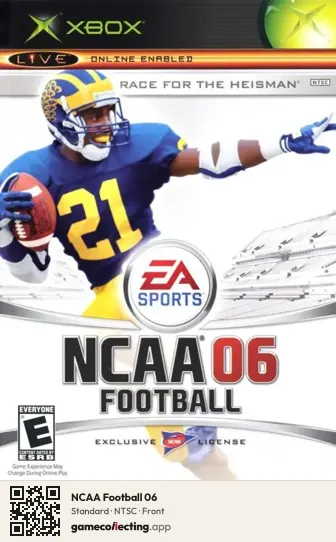 NCAA Football 06 Xbox, NTSC box front