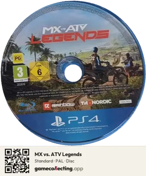 MX vs. ATV Legends PlayStation 4, PAL disc
