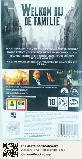 The Godfather: Mob Wars PlayStation Portable, Netherlands box back