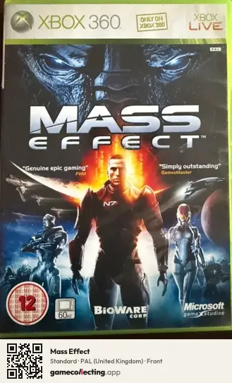Mass Effect Xbox 360, United Kingdom box front