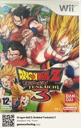 Dragon Ball Z: Budokai Tenkaichi 3 Nintendo Wii, PAL box front