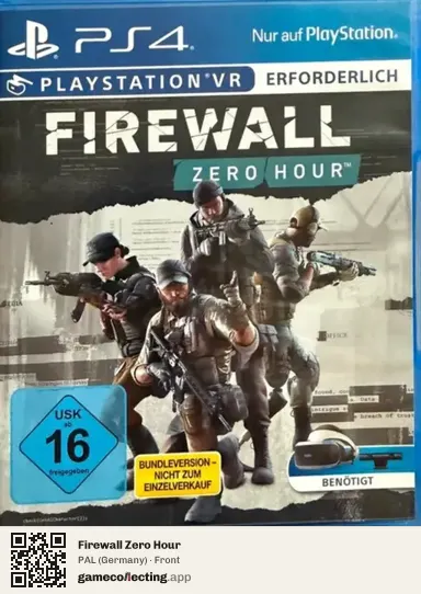 Firewall Zero Hour PlayStation 4, Germany box front