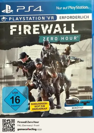 Firewall Zero Hour PlayStation 4, Germany box front