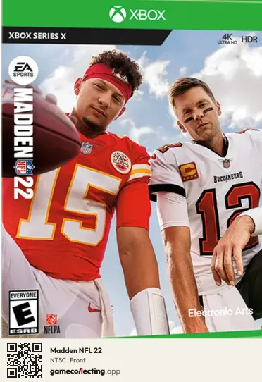 Madden NFL 22 Xbox Series X, NTSC box front