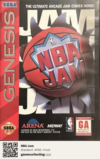 NBA Jam Sega Mega Drive / Genesis, NTSC box front