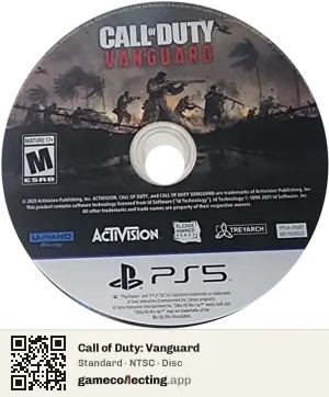 Call of Duty: Vanguard PlayStation 5, NTSC disc