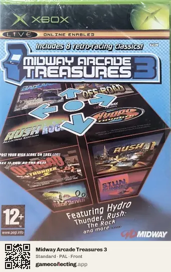 Midway Arcade Treasures 3 Xbox, PAL box front