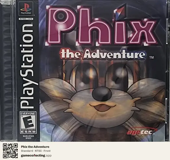 Phix the Adventure PlayStation, NTSC box front