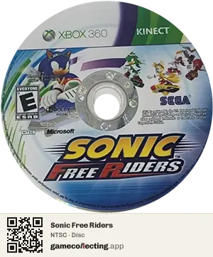 Sonic Free Riders Xbox 360, NTSC disc