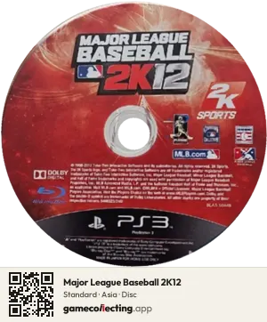 Major League Baseball 2K12 PlayStation 3, Asia disc
