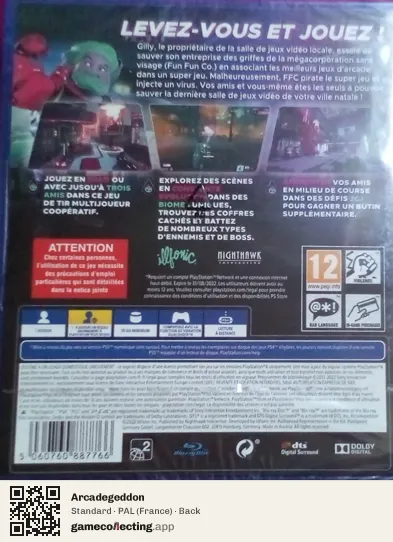 Arcadegeddon PlayStation 4, France box back