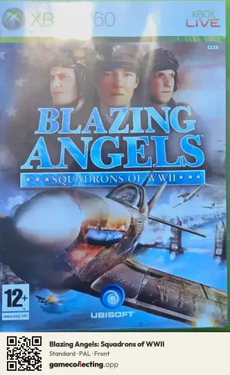 Blazing Angels: Squadrons of WWII Xbox 360, PAL box front
