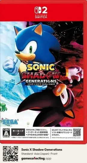 Sonic X Shadow Generations Nintendo Switch 2, Japan box front