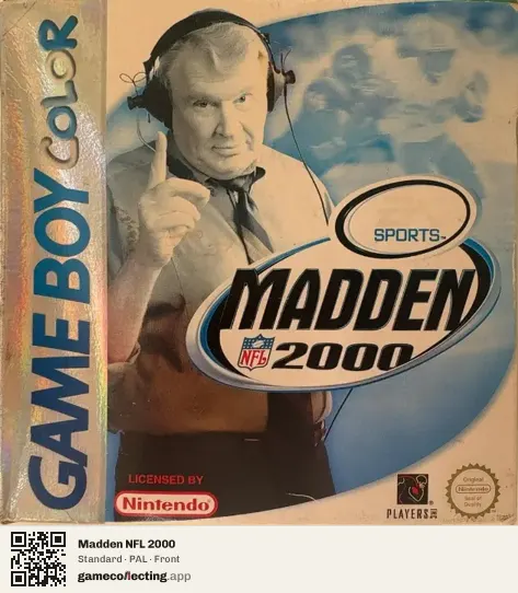 Madden NFL 2000 Game Boy Color, PAL box front